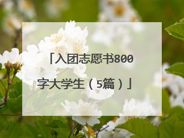 入团志愿书800字大学生(5篇)