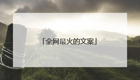 全网最火的文案