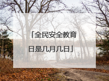 全民安全教育日是几月几日