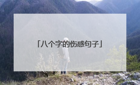 八个字的伤感句子