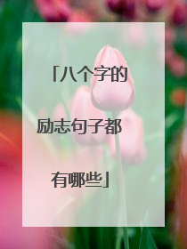 八个字的励志句子都有哪些