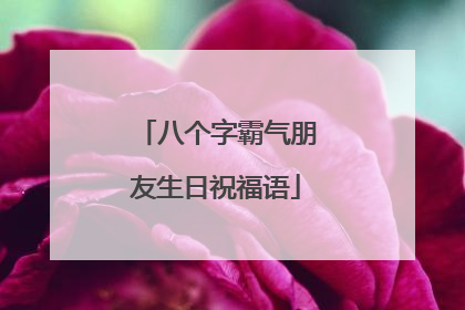 八个字霸气朋友生日祝福语