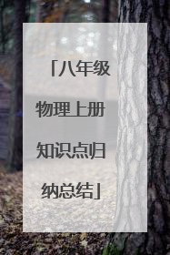 八年级物理上册知识点归纳总结