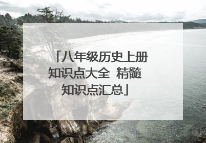 八年级历史上册知识点大全 精髓知识点汇总