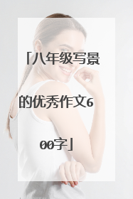 八年级写景的优秀作文600字