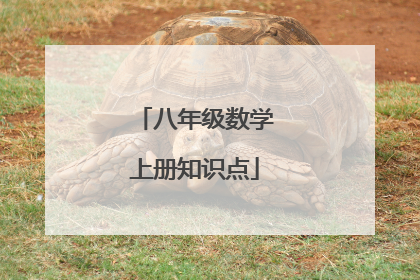 八年级数学上册知识点