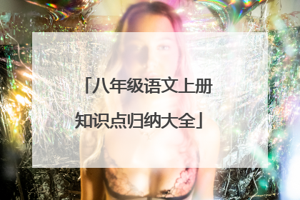 八年级语文上册知识点归纳大全