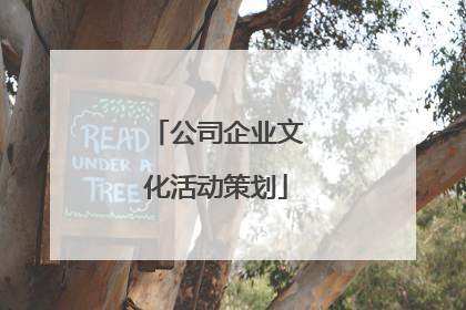 公司企业文化活动策划