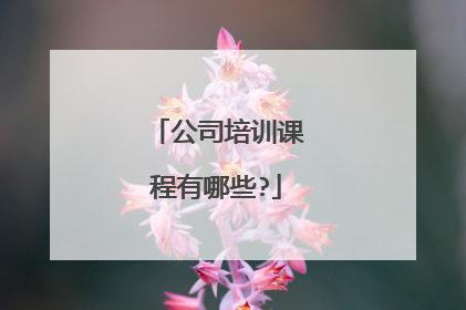 公司培训课程有哪些?
