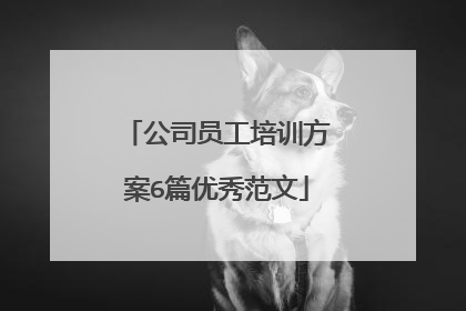 公司员工培训方案6篇优秀范文