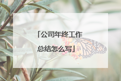 公司年终工作总结怎么写