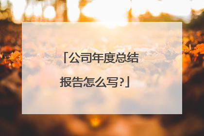 公司年度总结报告怎么写?