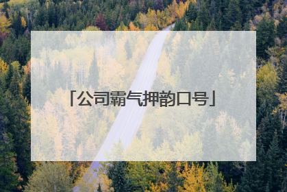 公司霸气押韵口号