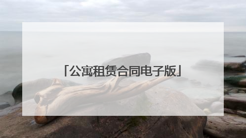 公寓租赁合同电子版