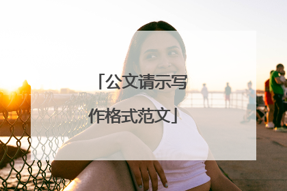 公文请示写作格式范文