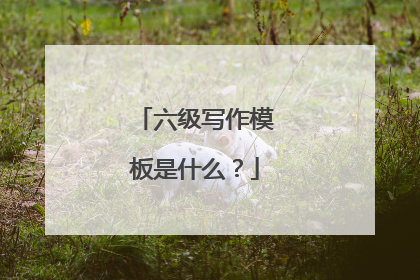 六级写作模板是什么?