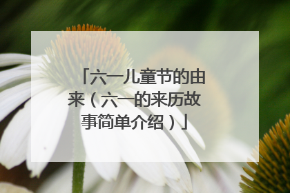 六一儿童节的由来（六一的来历故事简单介绍）