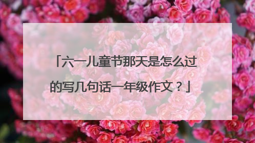 六一儿童节那天是怎么过的写几句话一年级作文？