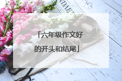六年级作文好的开头和结尾