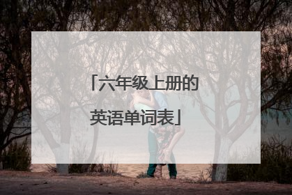 六年级上册的英语单词表