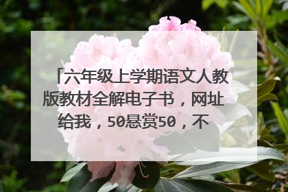 六年级上学期语文人教版教材全解电子书,网址给我,50悬赏50,不行就100,100的花要解决了,我