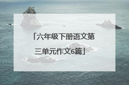 六年级下册语文第三单元作文6篇