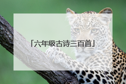 六年级古诗三百首