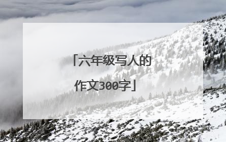 六年级写人的作文300字