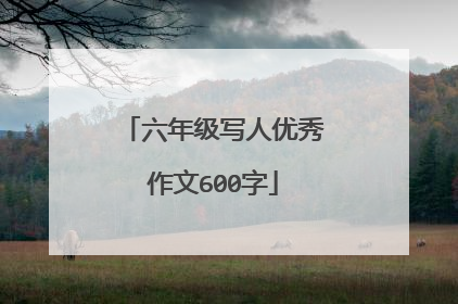 六年级写人优秀作文600字