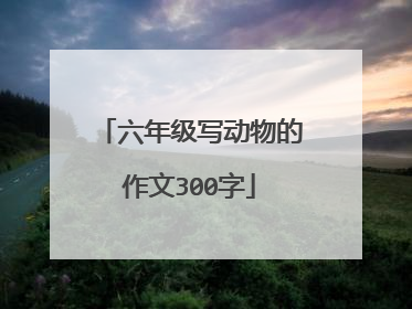 六年级写动物的作文300字