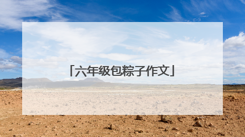 六年级包粽子作文