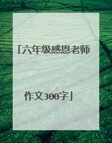 六年级感恩老师作文300字