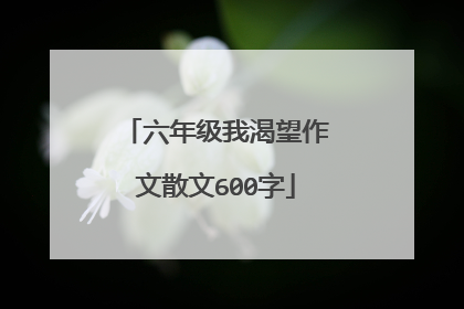 六年级我渴望作文散文600字
