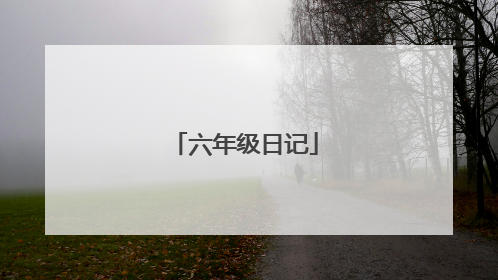 六年级日记