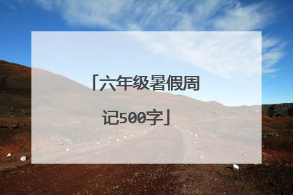 六年级暑假周记500字