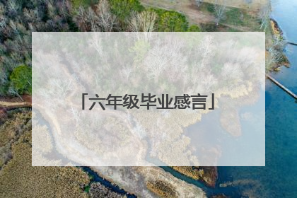 六年级毕业感言