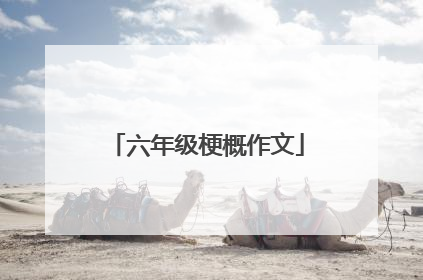 六年级梗概作文