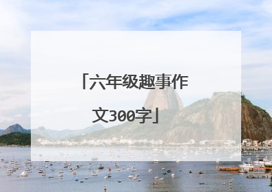 六年级趣事作文300字