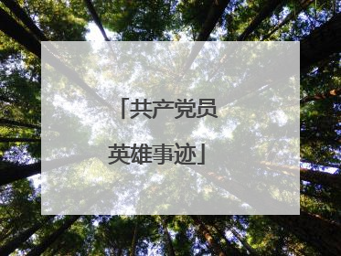 共产党员英雄事迹