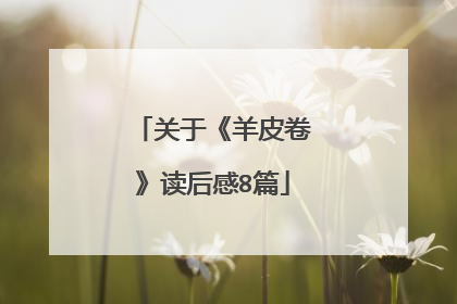 关于《羊皮卷》读后感8篇