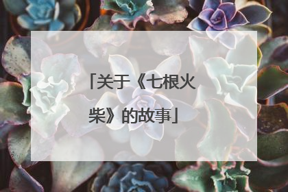 关于《七根火柴》的故事