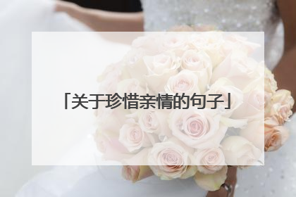 关于珍惜亲情的句子