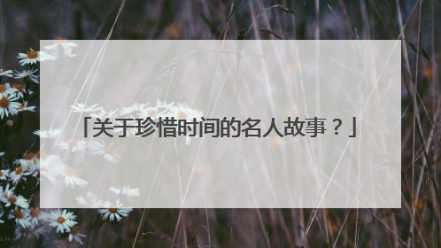 关于珍惜时间的名人故事?
