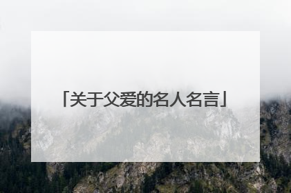 关于父爱的名人名言