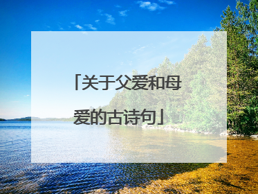 关于父爱和母爱的古诗句