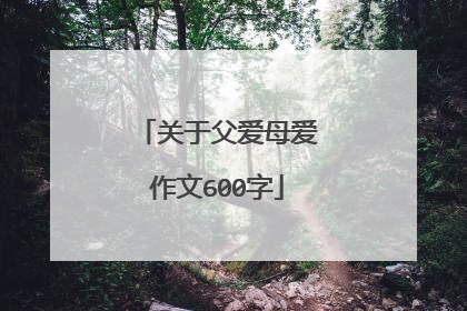 关于父爱母爱作文600字