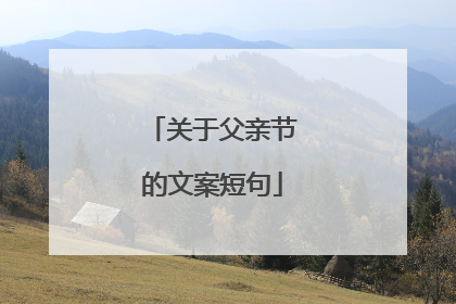 关于父亲节的文案短句