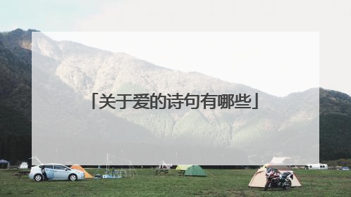 关于爱的诗句有哪些
