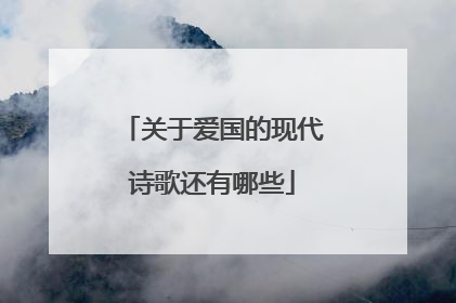 关于爱国的现代诗歌还有哪些
