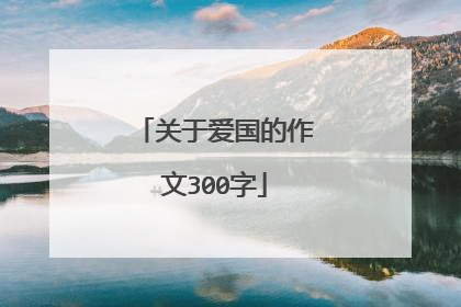 关于爱国的作文300字